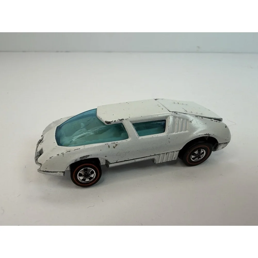 Mattel Redline Hot Wheels Pit Crew Car White Vintage No Decals